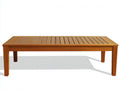 Gartentisch Holz 180x90x75 cm - Naturholz - Rechteckig mit Lattenplatte