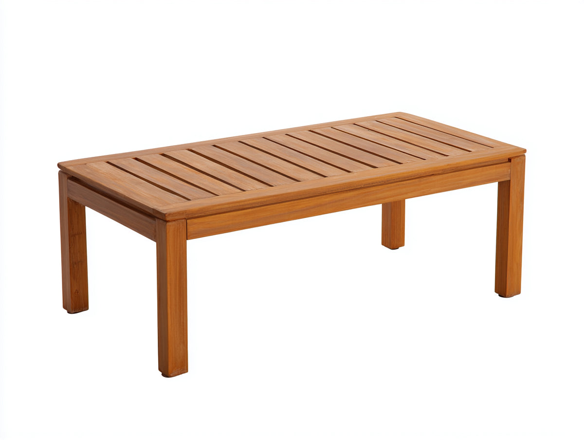Gartentisch Holz 160x90x75 cm - Honigbraun - Rechteckiges Lamellendesign für Garten und Terrasse